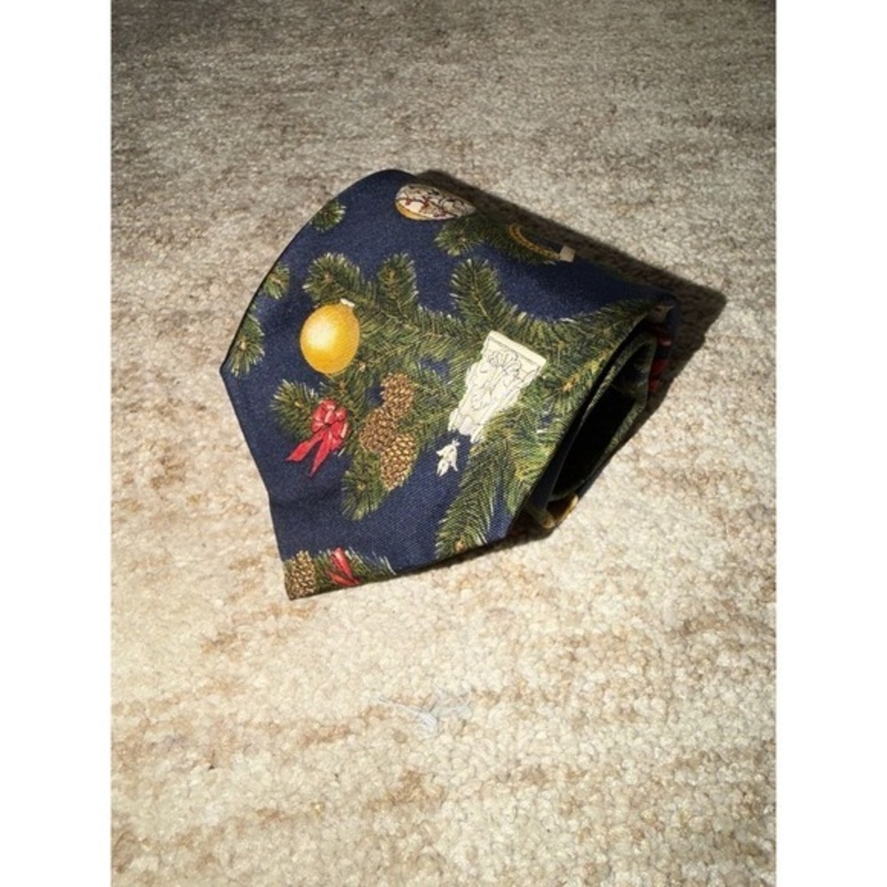 Structure La Collezioni Vintage Christmas Theme Silk Necktie